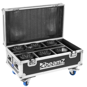 FCC66 FLIGHTCASE FOR 6X BBP66 UPLIGHTS WITH CHARGING BEAMZ PRO